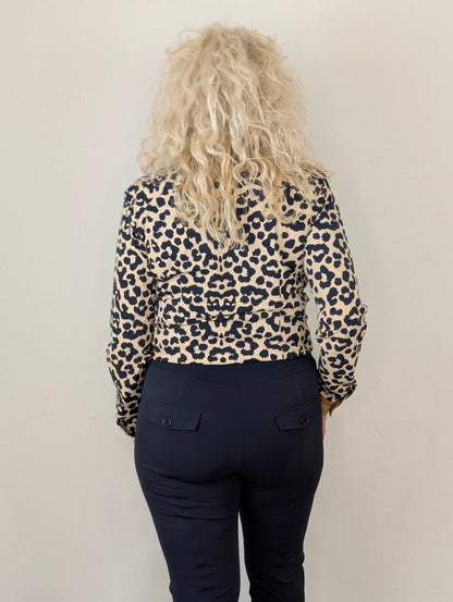 Mi Piace Karin blouse - Sand/ mocca leopard print