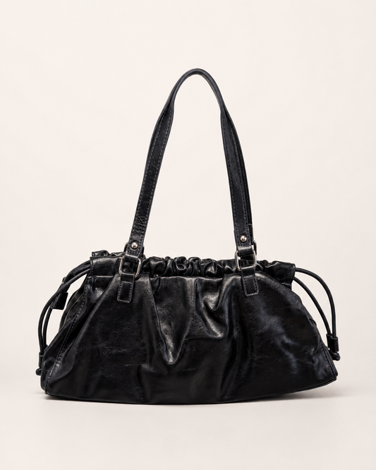 Romy Ruched Bag - Dark Blue