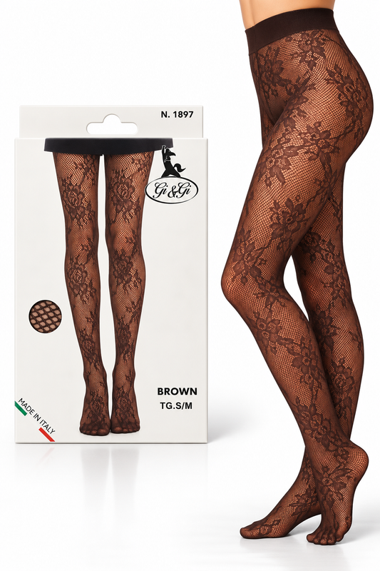Zwart 40 Den print panty