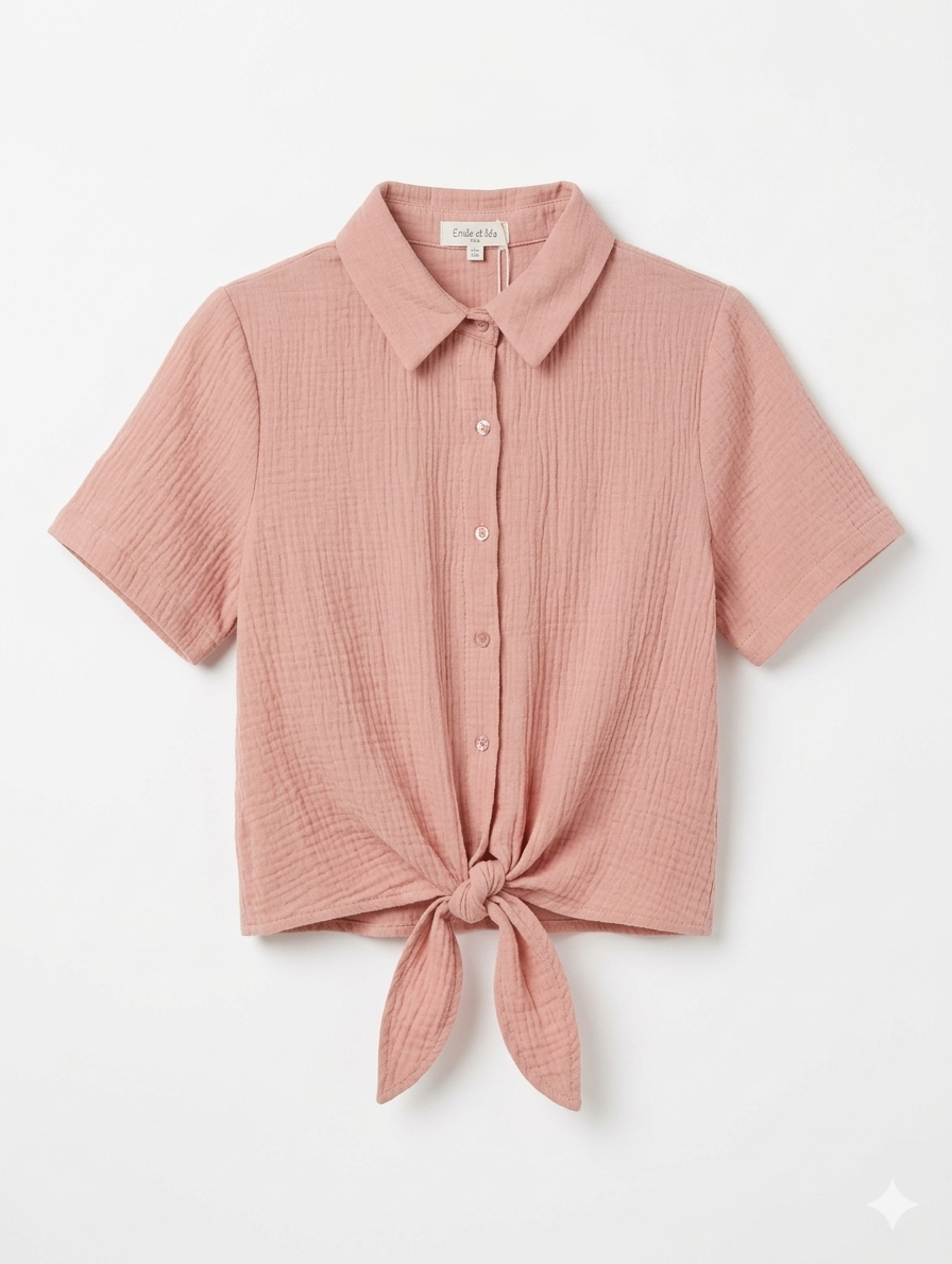 Lola Knot Top - Blush