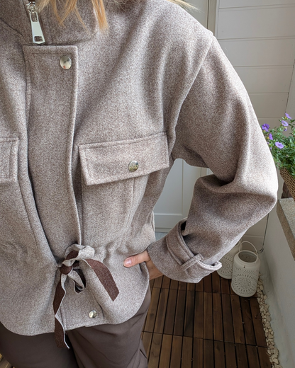 Utility Waist Jacket - Taupe