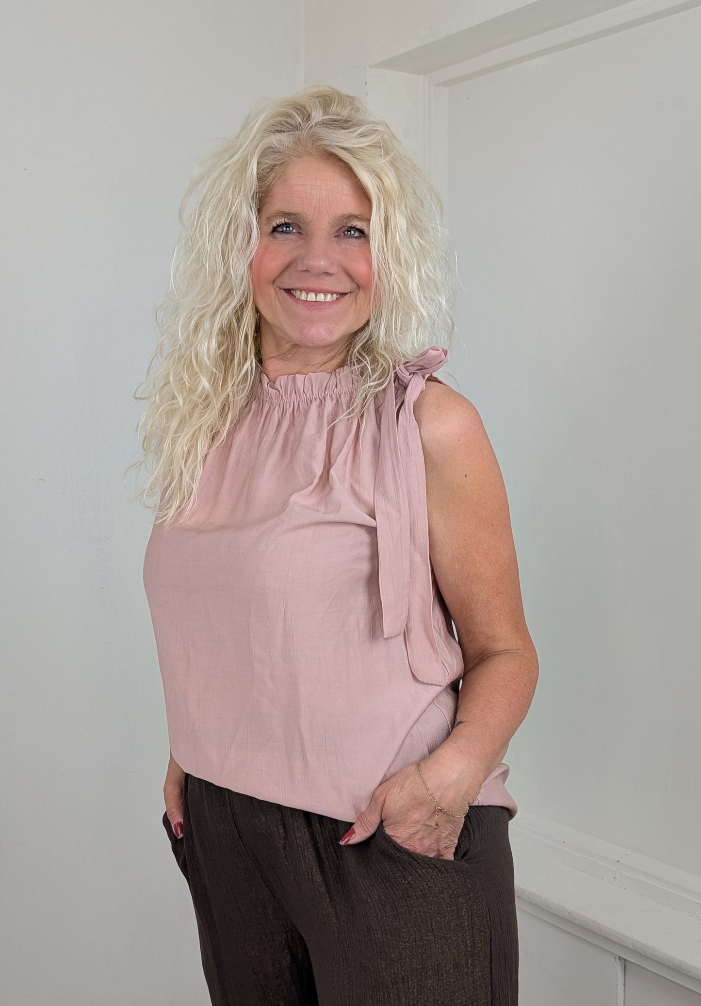 Bow top Mila - Roze
