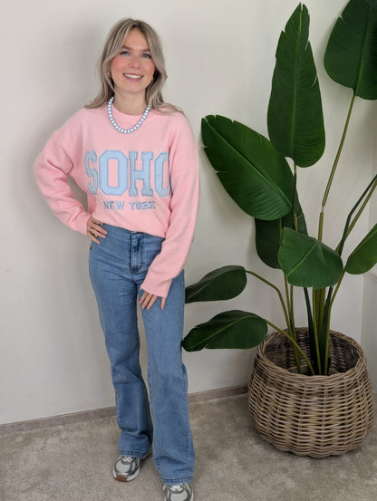 Soho New York trui Star - Roze