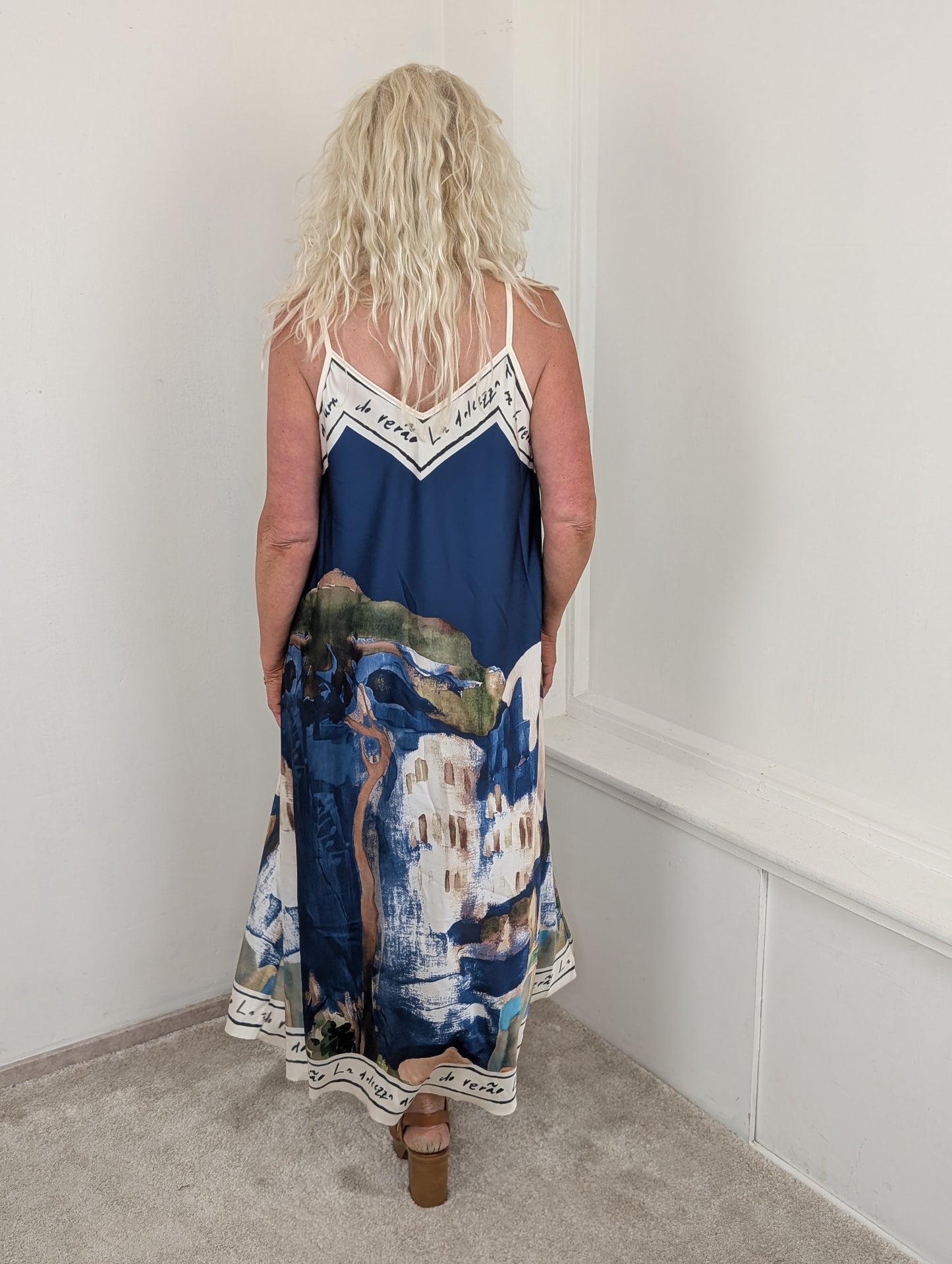 Verano maxi dress - Navy mix