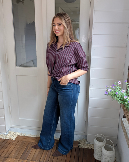 My Tina's wide leg jeans - Mid blue wash