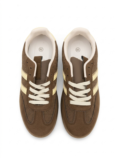 Retro Court Pro sneakers - Coffee/Yellow