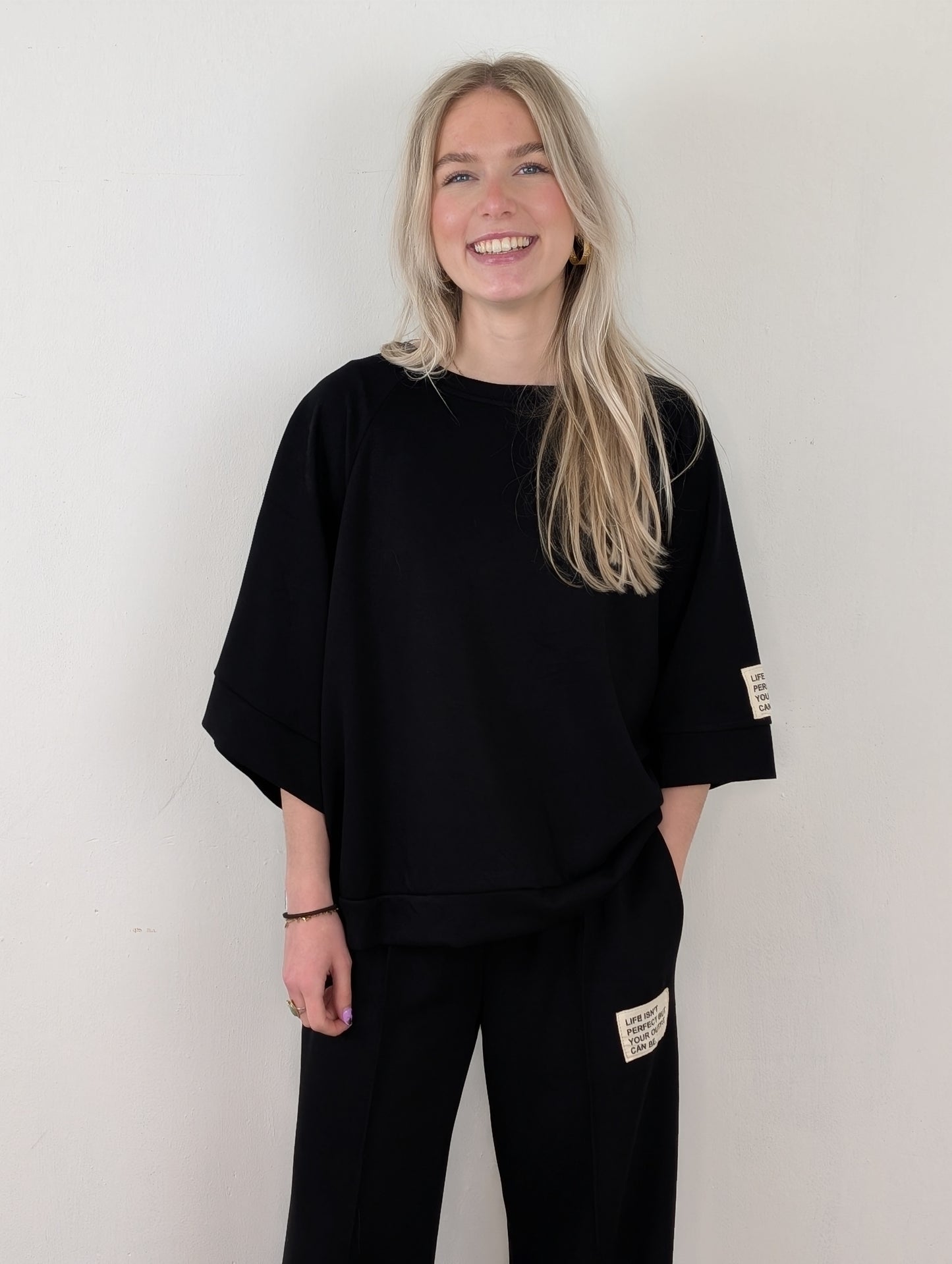Pascal huispak shirt met broek - Zwart