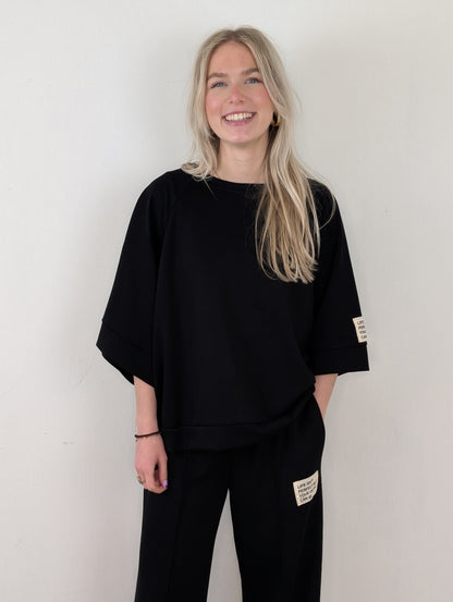 Pascal huispak shirt met broek - Zwart