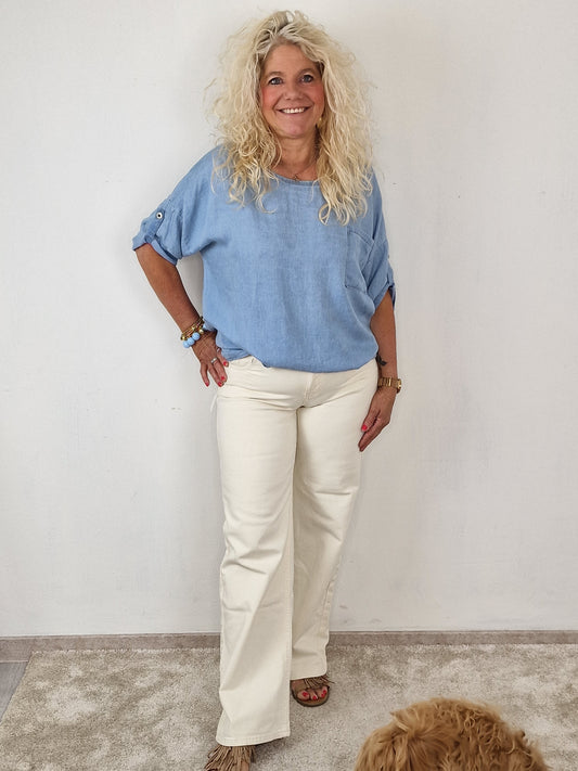 Monday wide leg Mandy - Ecru