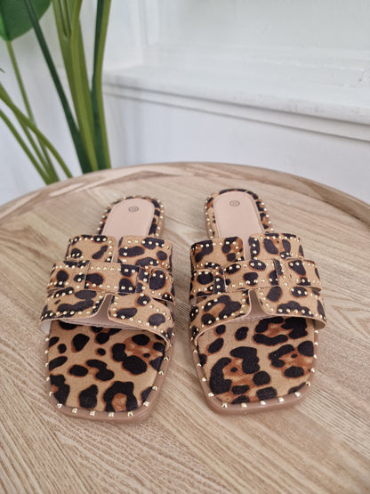 Noël slipper - Panter met gouden stuts