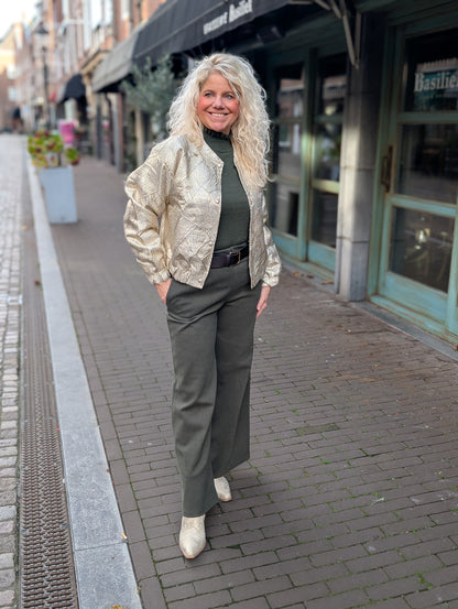 Zusss jacquard glans jasje - Champagne