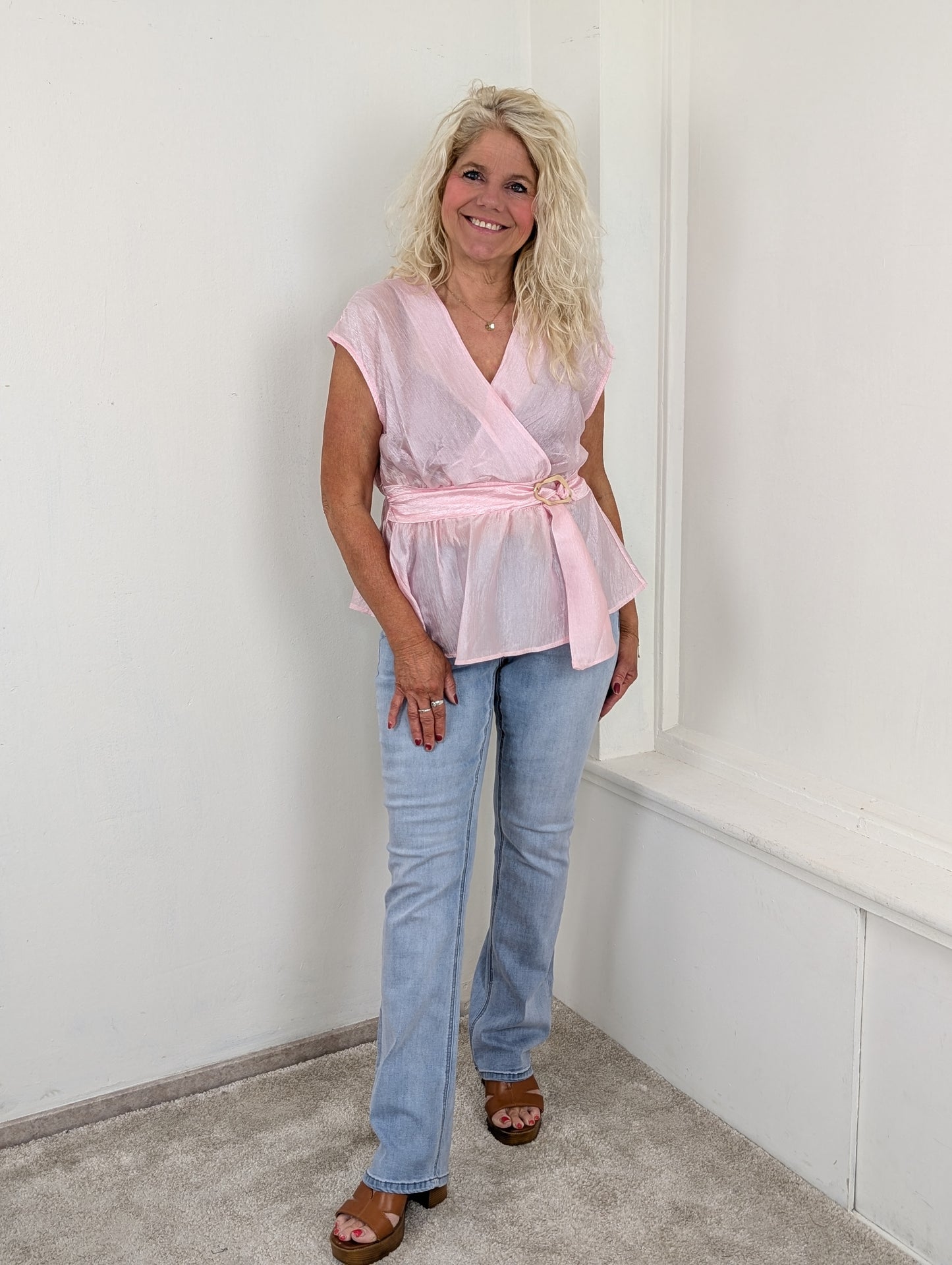 Champagne Wrap Top - Roze