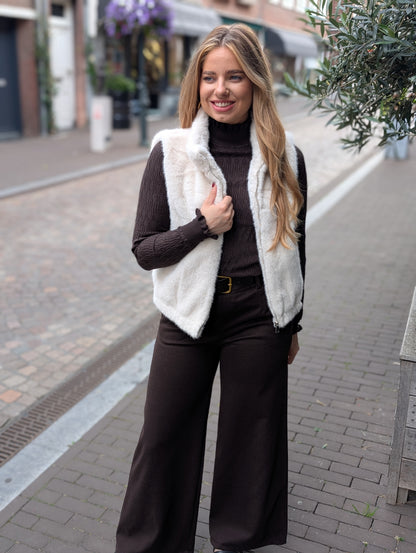 Bont giletje Deveny - Ecru