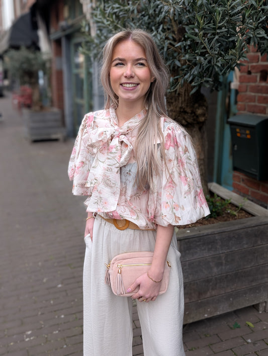 Blouse bloemen Gwen - Roze