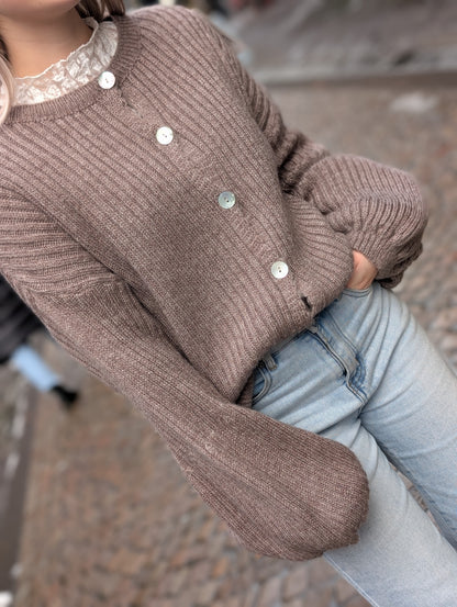 Vest Eefje ballonmouw - Taupe