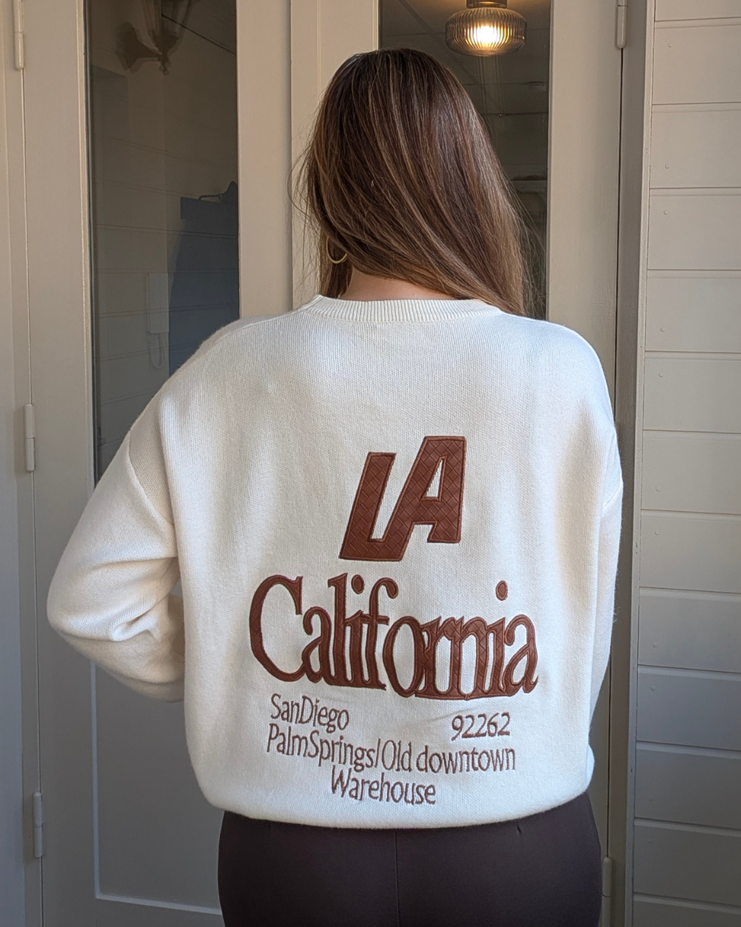 LA California sweater - Ecru/Caramel