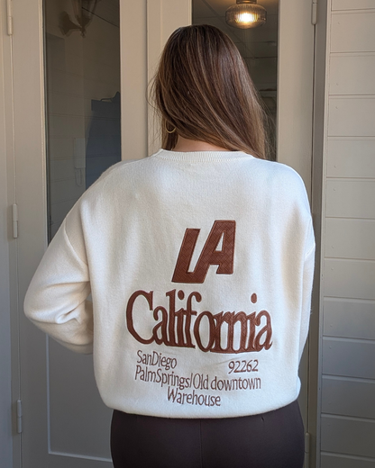 LA California sweater - Ecru/Caramel