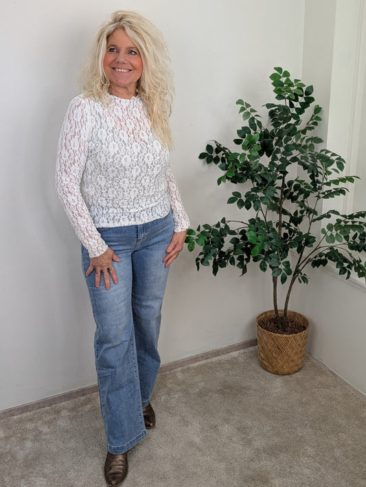 Wide Leg denim bleach Amelia