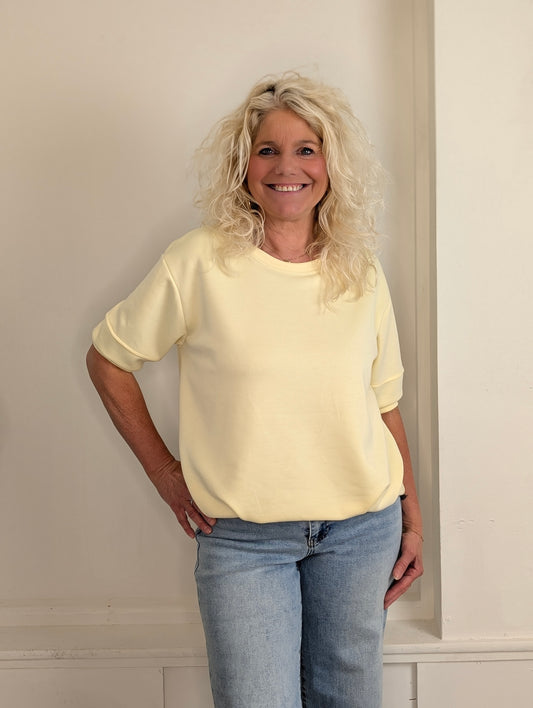 Balloon jersey shirt - Geel