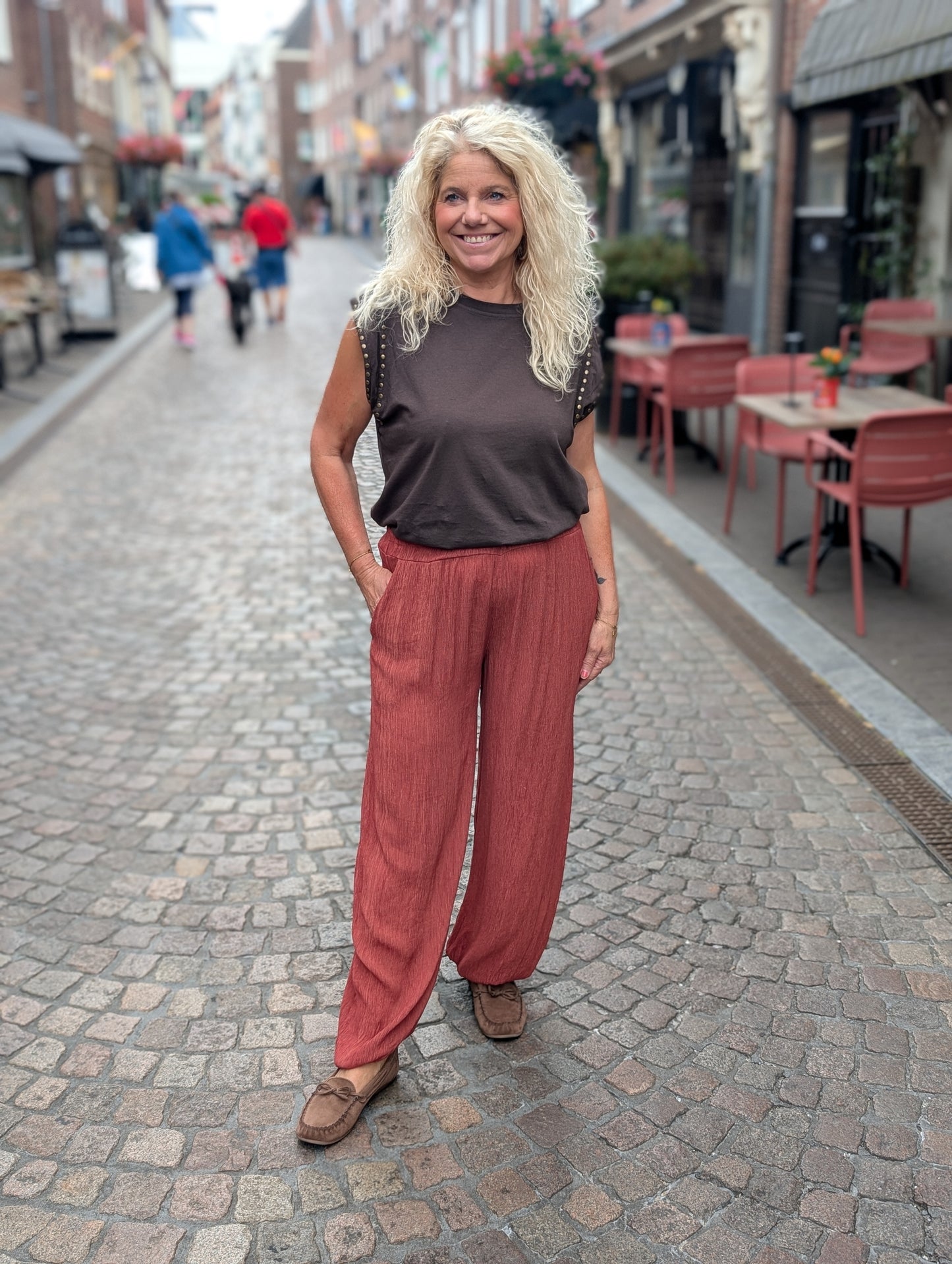 Bibara ballon broek - Brique