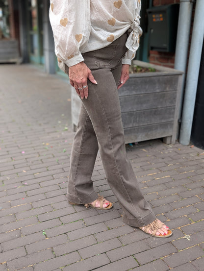 Folyrose broek Nina - Bruin