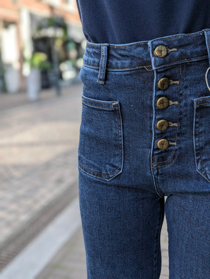 Folyrose broek Nina - Mid blauw