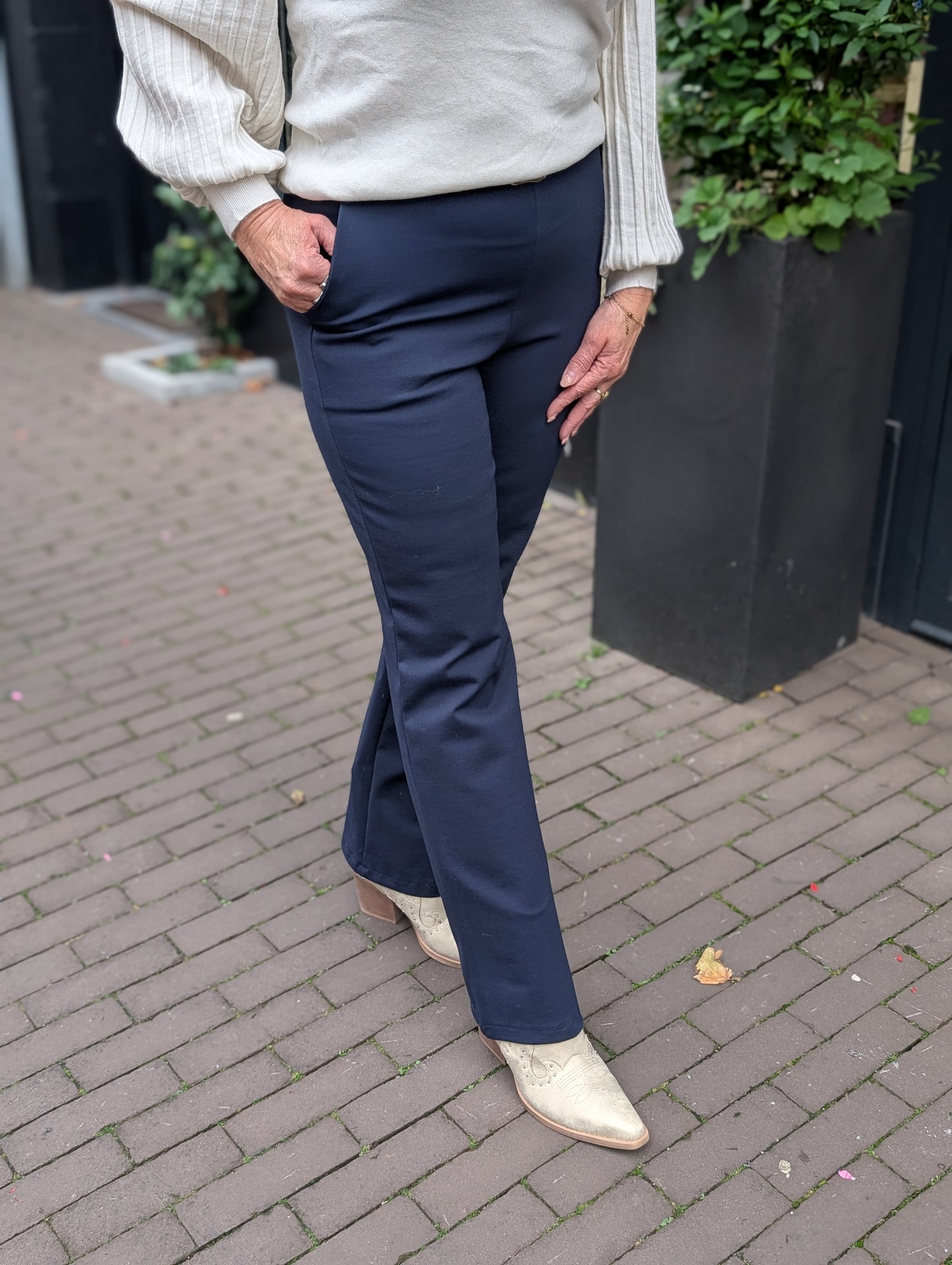Fanny flared legging - Donker blauw