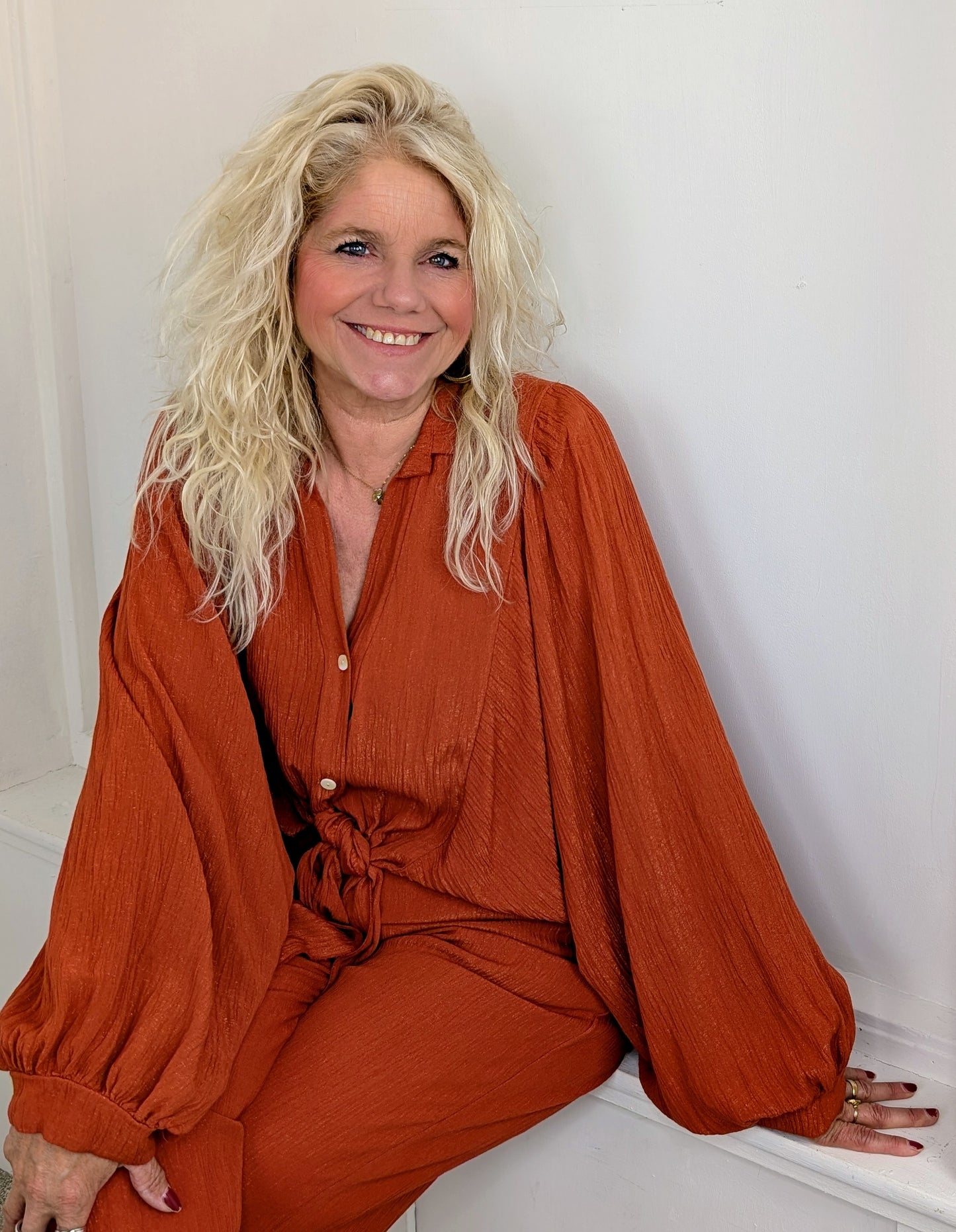 Evening glow blouse - Brique