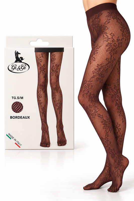 Bordeaux 40 Den print panty