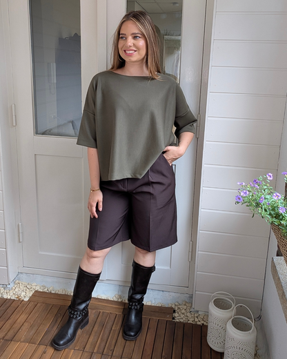 Oversized shirt Evy - Groen