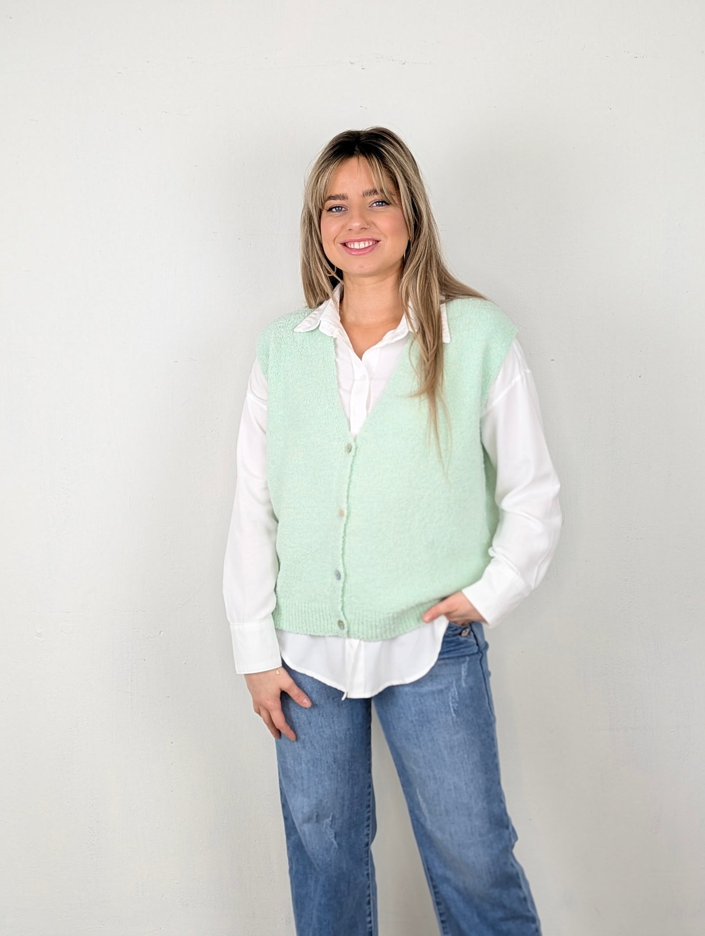 Charlotte vest zonder mouw - Mint groen