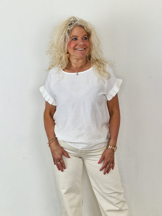 Kims ruffle blouse - Wit