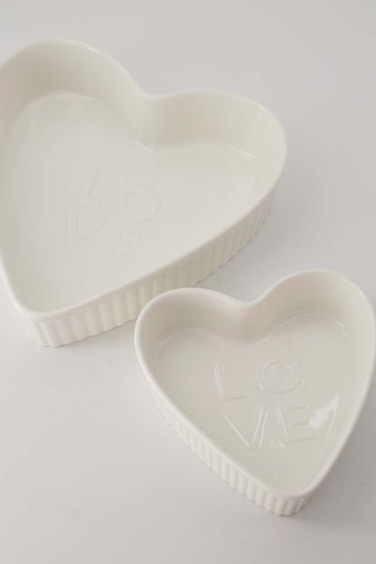 Zusss ovenschaal keramiek hartvorm love groot