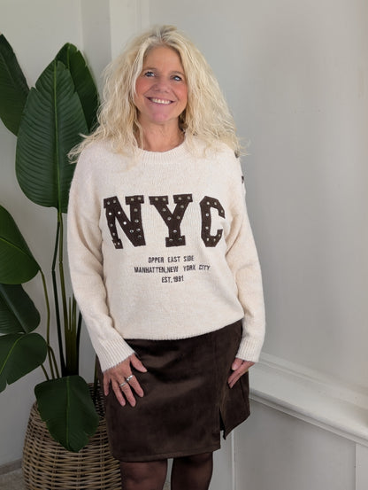 Nyc trui - Beige / bruin