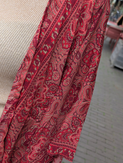 Lange kimono mandala - Brique/Rood