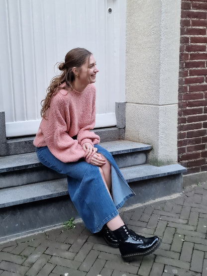 Sisters point Olia lange jeans rok