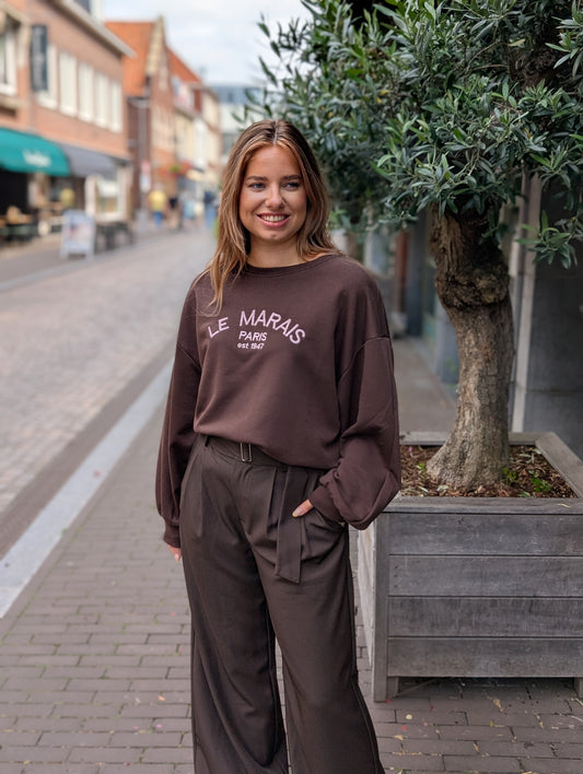 Le Marais Sweater - Brown/Pink