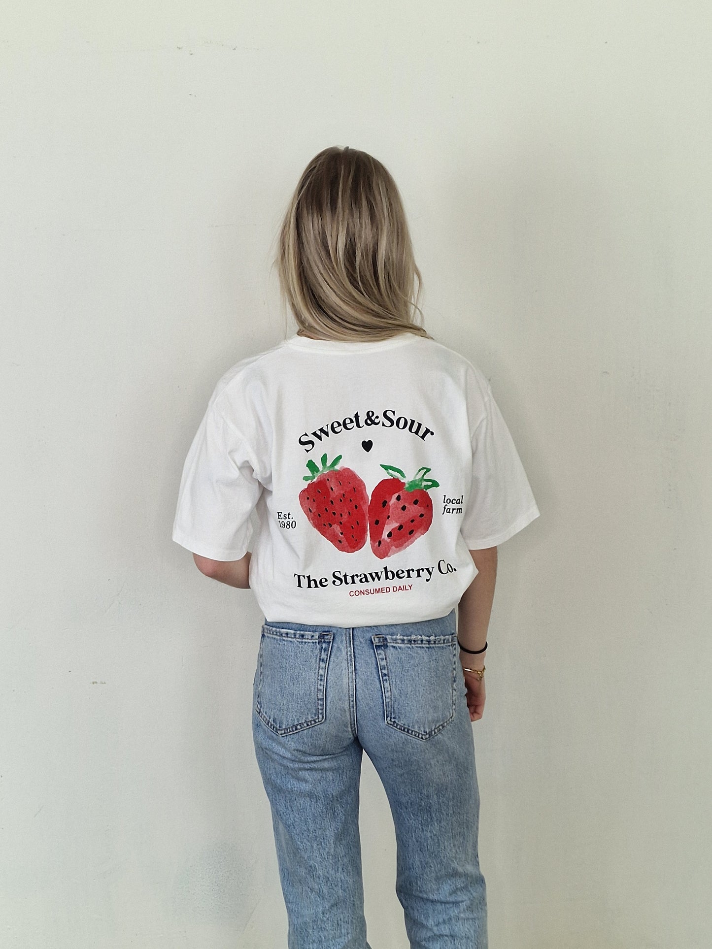 Aardbei shirt - Wit