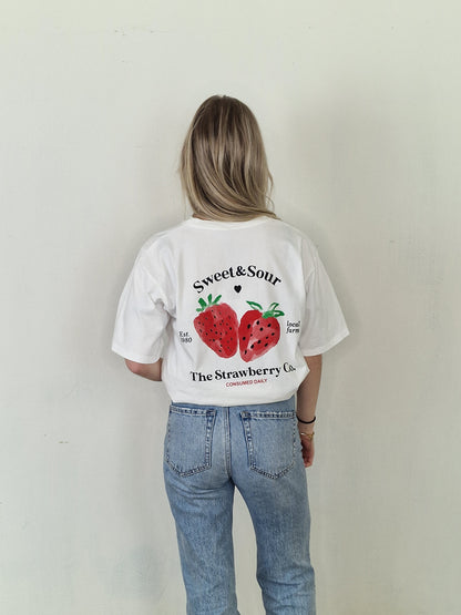 Aardbei shirt - Wit