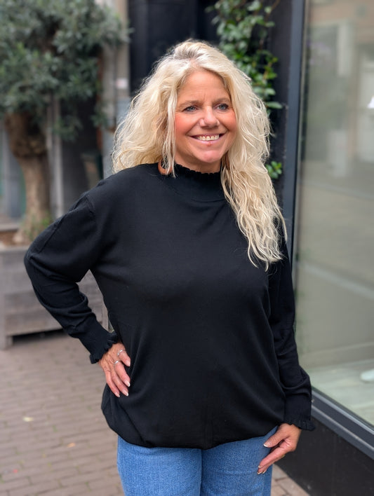 Maaike coltrui grote maat - Zwart