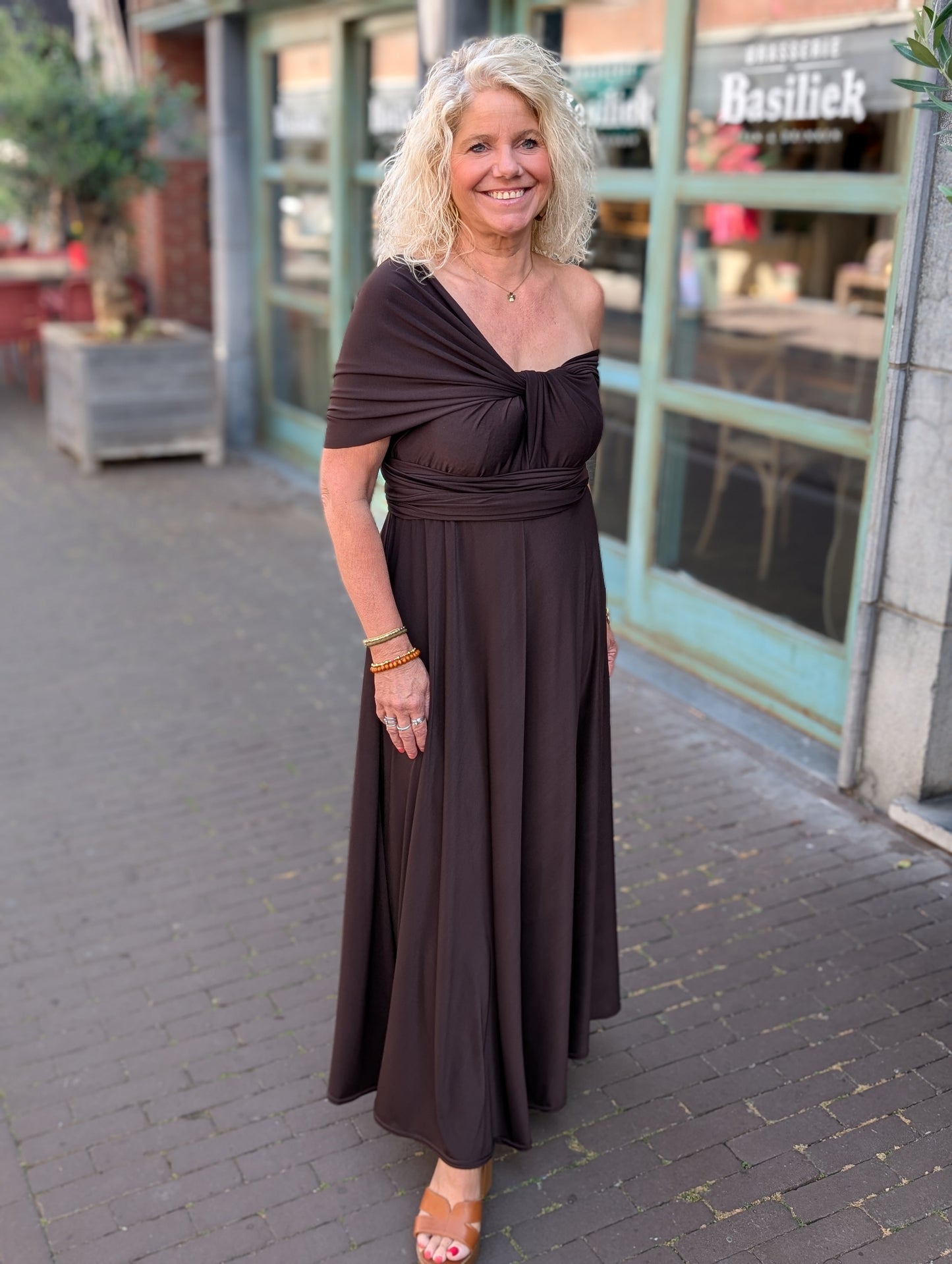 Lay wrap dress - Bruin