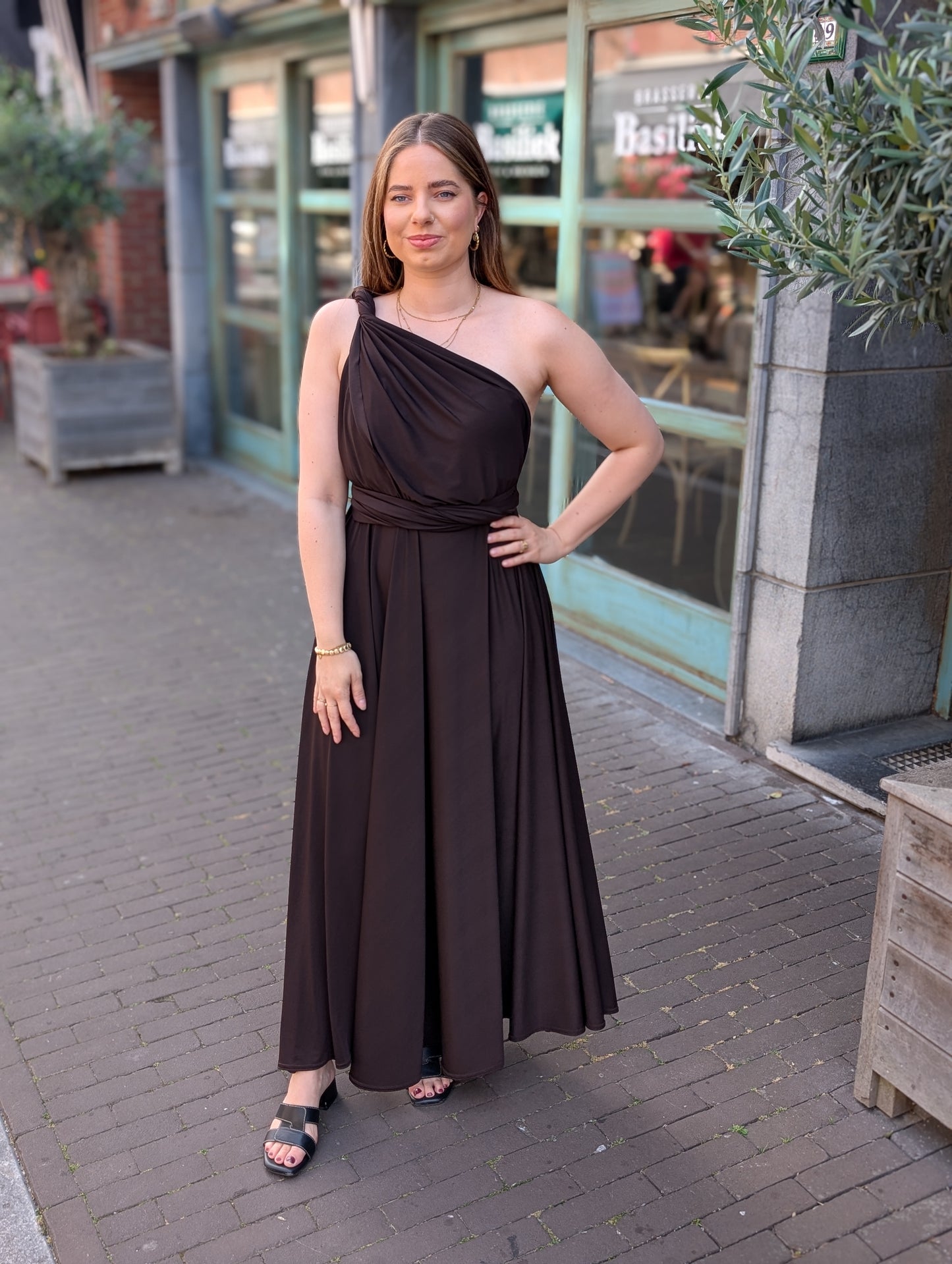 Lay wrap dress - Bruin