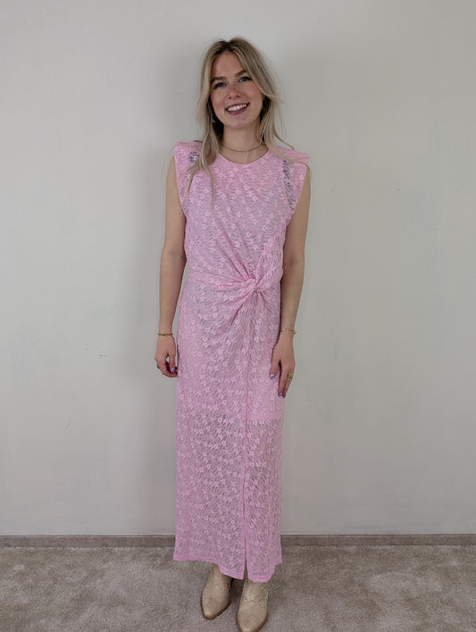Anna flower dress - Roze