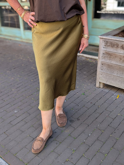Silk look rok Meggy - Pistache