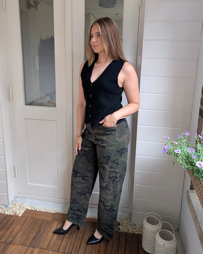 Jewelly camo ballon jeans - Groen