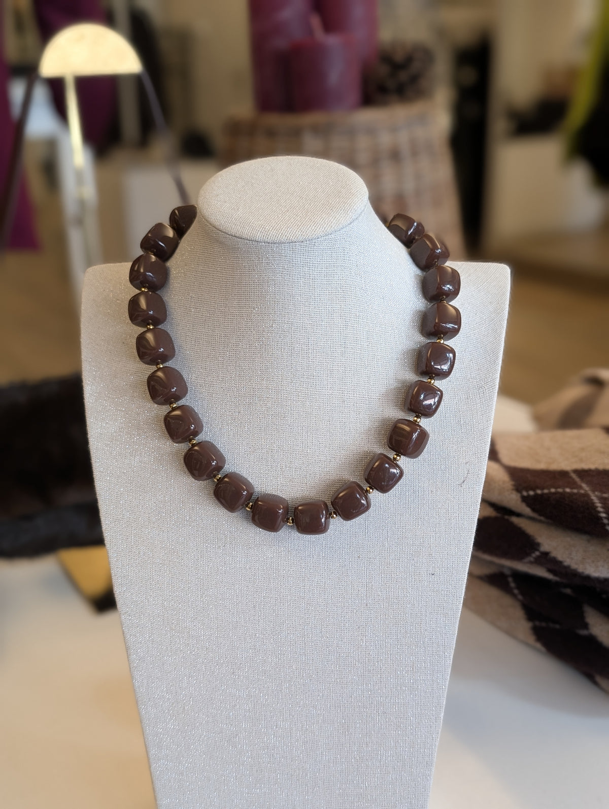 Boyce kralen ketting - Bruin