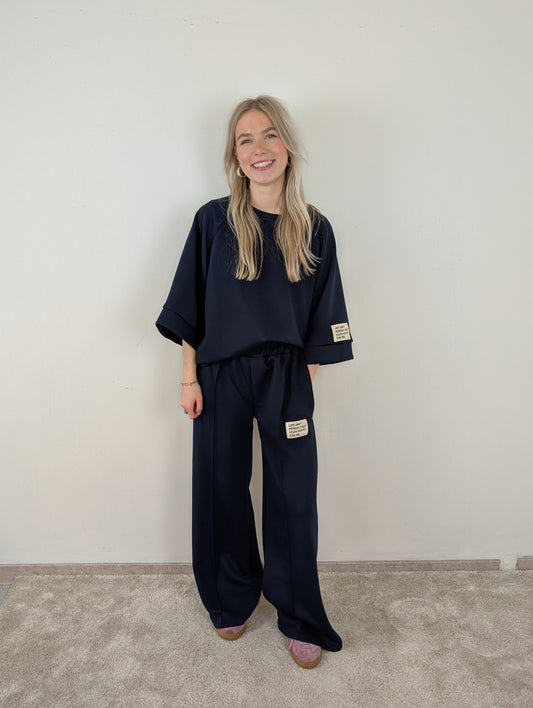 Pascal huispak shirt met broek - Donker blauw