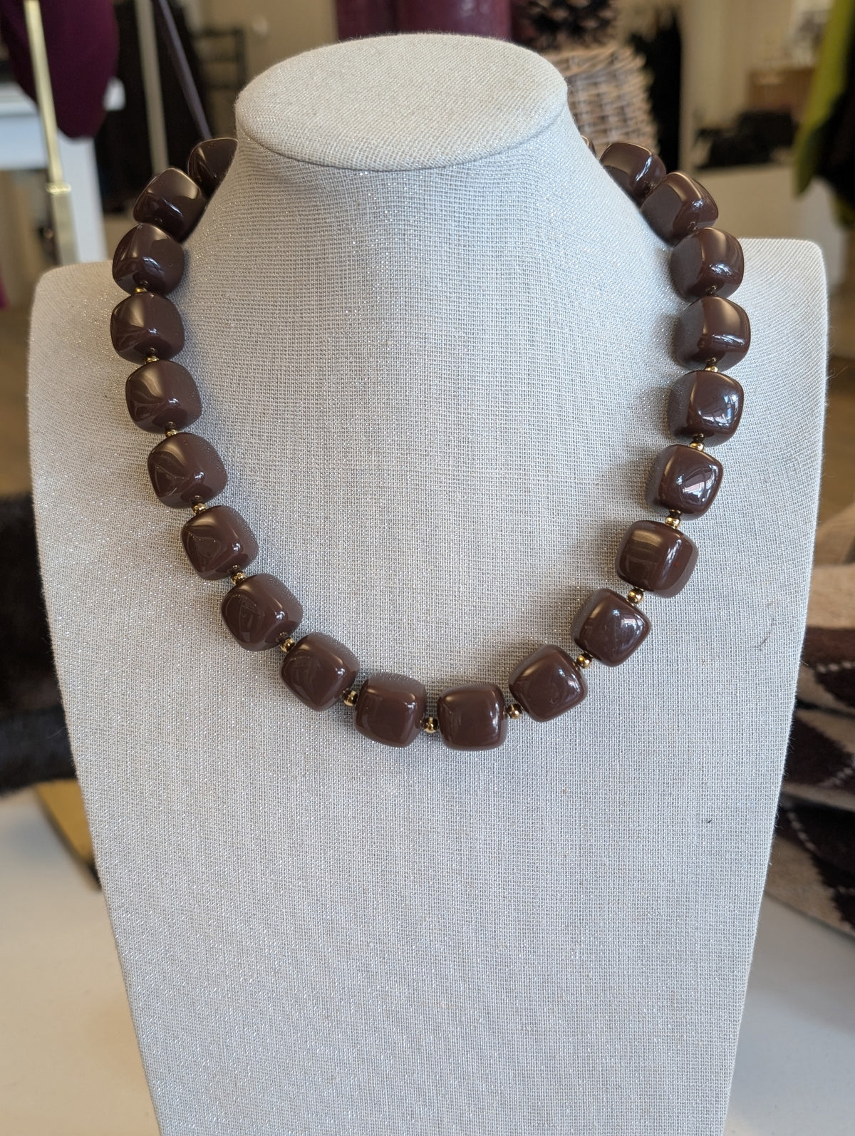 Boyce kralen ketting - Bruin