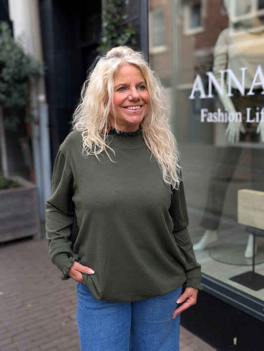 Maaike coltrui grote maat - Groen
