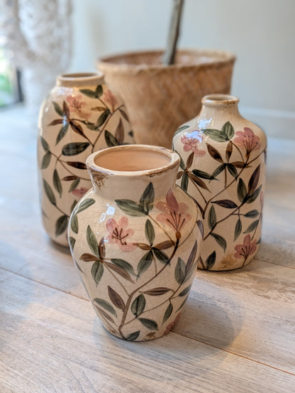 Buikvaas met ronde schouder 20 cm - Creme / groen / bruin / lila